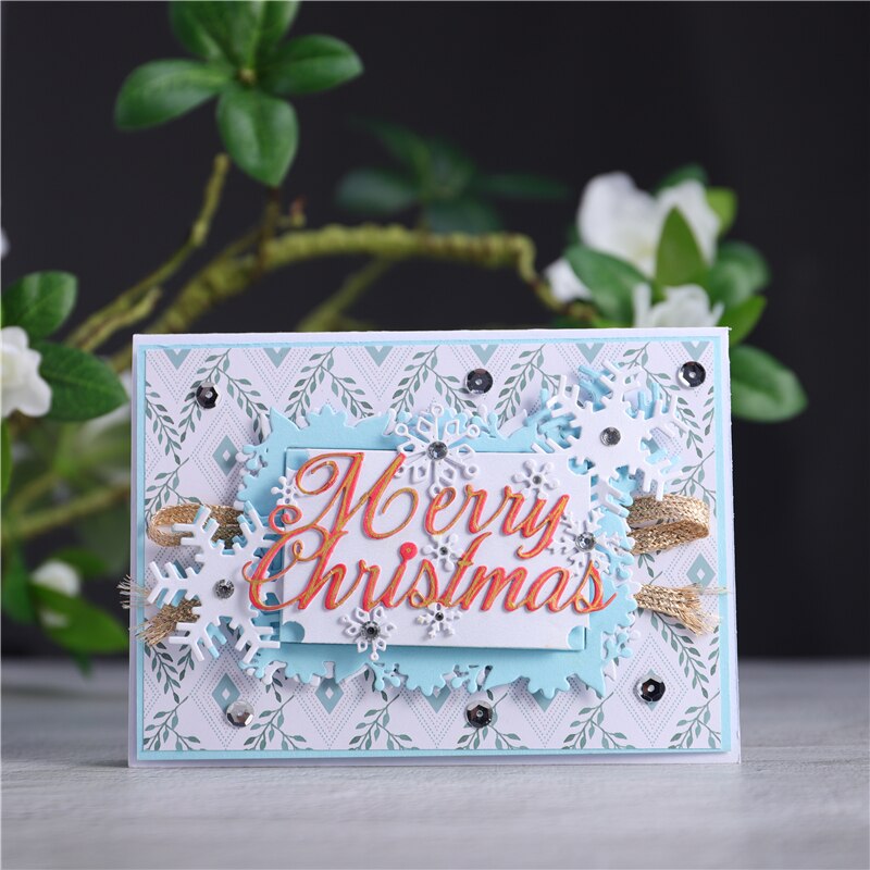 Kokorosa Merry Christmas Metal Cutting Dies Word Dies Scrapbooking For Card Making DIY Cuts Craft Dies Letters Die Cut