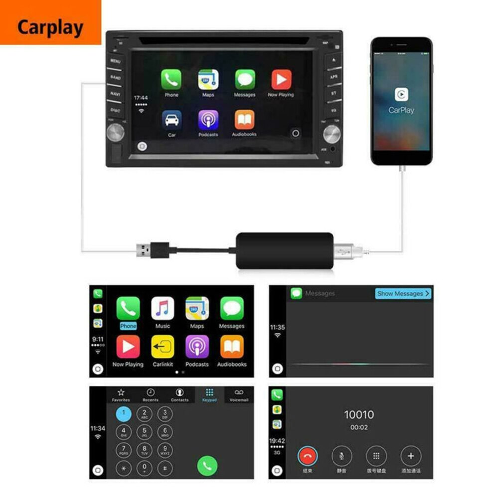 12V USB Car Player Adapter Dongle USB Black Auto Universal For IPhone IOS CarPlay Android Applicable Portable Accessories