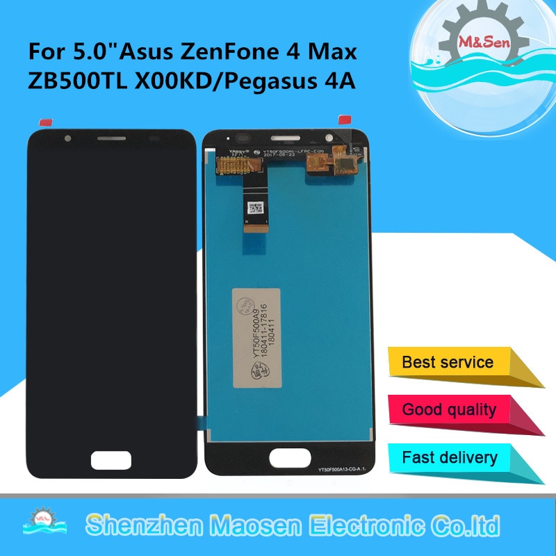 5.0 "Originele M & Sen Voor Asus Zenfone 4 Max ZB500TL X00KD/Peg Asus 4A Lcd-scherm + Touch Panel Digitizer Voor ZB500TL Display