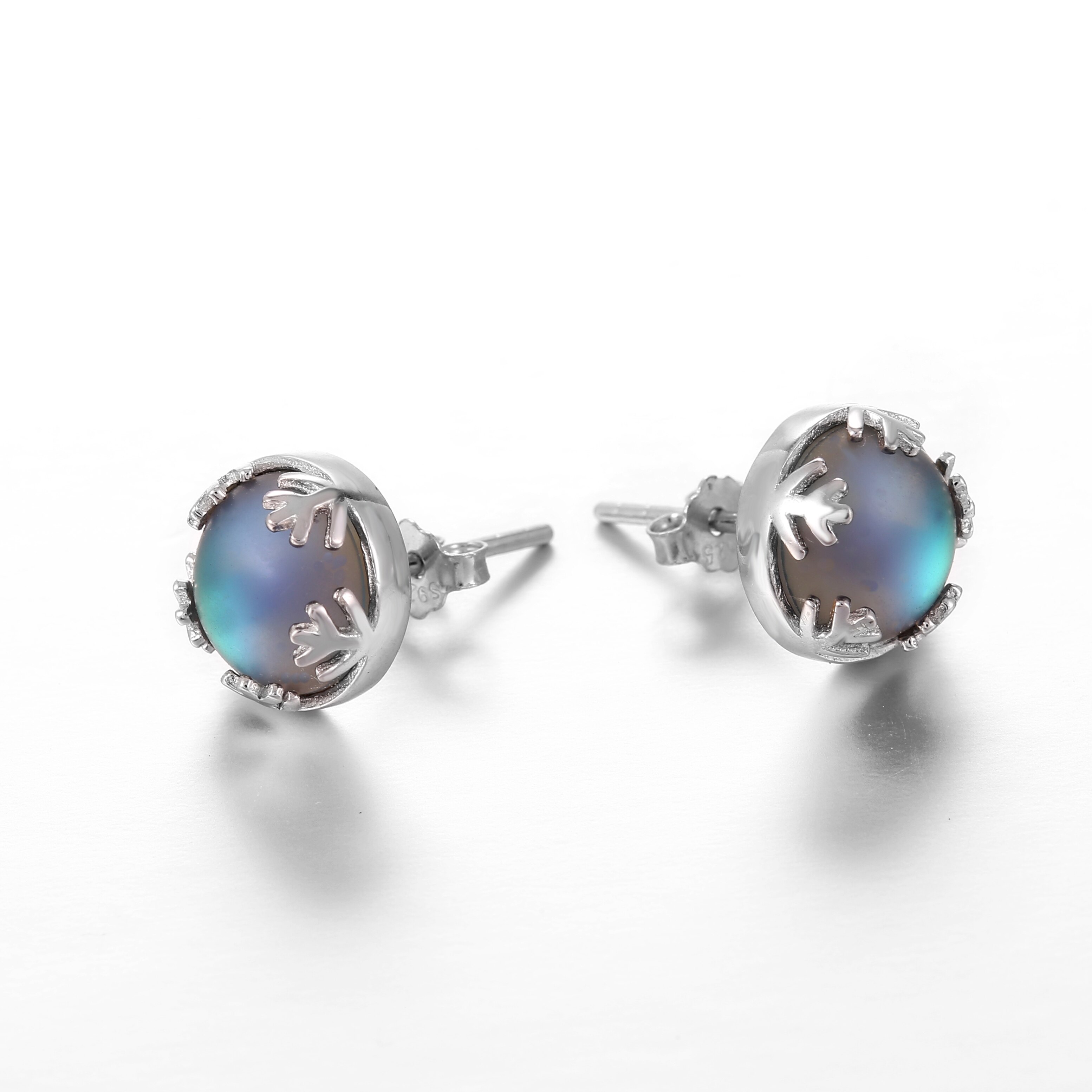 Moonlight damer aurora borealis øreringe  s925 sølv stud smykker fødselsdage romatic for kvinder