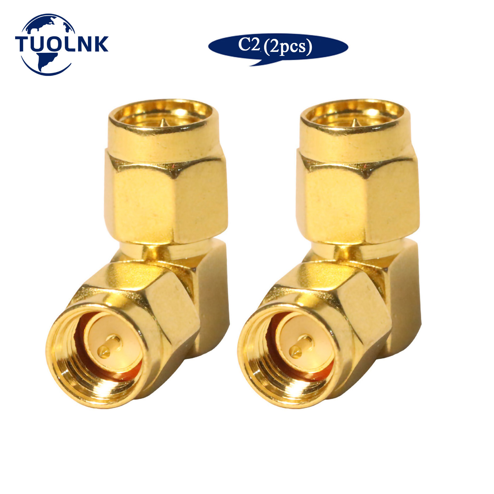 Kit de conector SMA, convertidor de codo SMA, adaptador Coaxial de 90 grados, antena de ángulo recto macho a macho, 3 tipos/lote, 2 unidades por lote: Lavanda