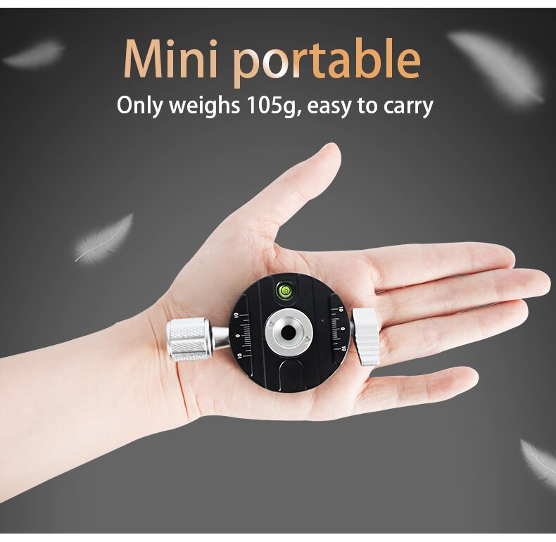 Mini camera clamp dslr quick release clamp tripod plate mount clip panoramic rotating clamp for arce adapter tripod camera