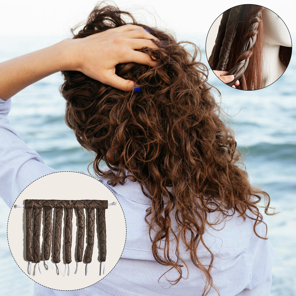 Rizador de pelo perezoso sin calor, barra rizadora sin calor, cinta de seda para dormir, formadores de onda suave, cinta para rizos
