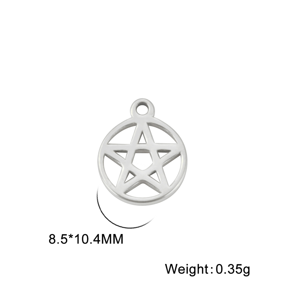 10 pz/lotto Piccoli Ciondoli tutto'ingrosso per Collane Bracciali Pendenti in Acciaio Inox Accessori per La Produzione di Gioielli Fai Da Te Componente: colore Oro puro