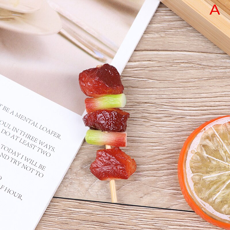 1pc Mini vorgeben Spielen Lebensmittel Spielzeug Simulation BBQ Miniatur Für Puppe Haus Küche Dekoration Handwerk Spielzeug Für freundlicher: A