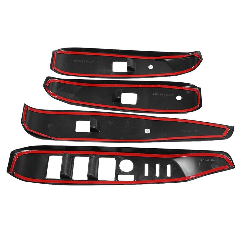 Carbon Fiber Window Lift Switch Button Panel Cover Trim for Toyota Camry