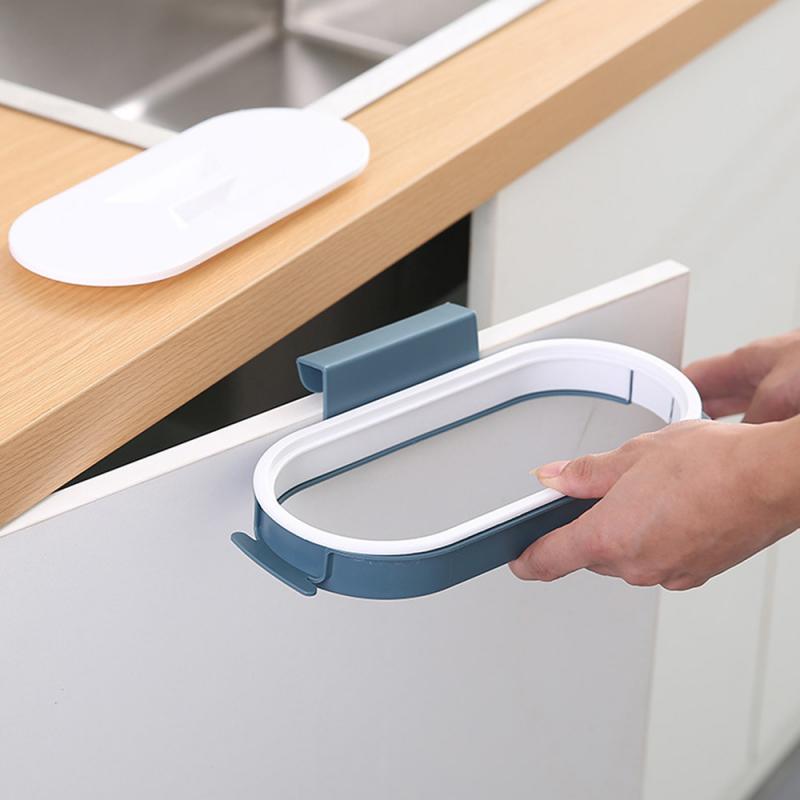Porta bolsa de basura colgante armario de cocina soporte bastidor de almacenamiento de plástico cocina colgar basura estante para bolsas de basura