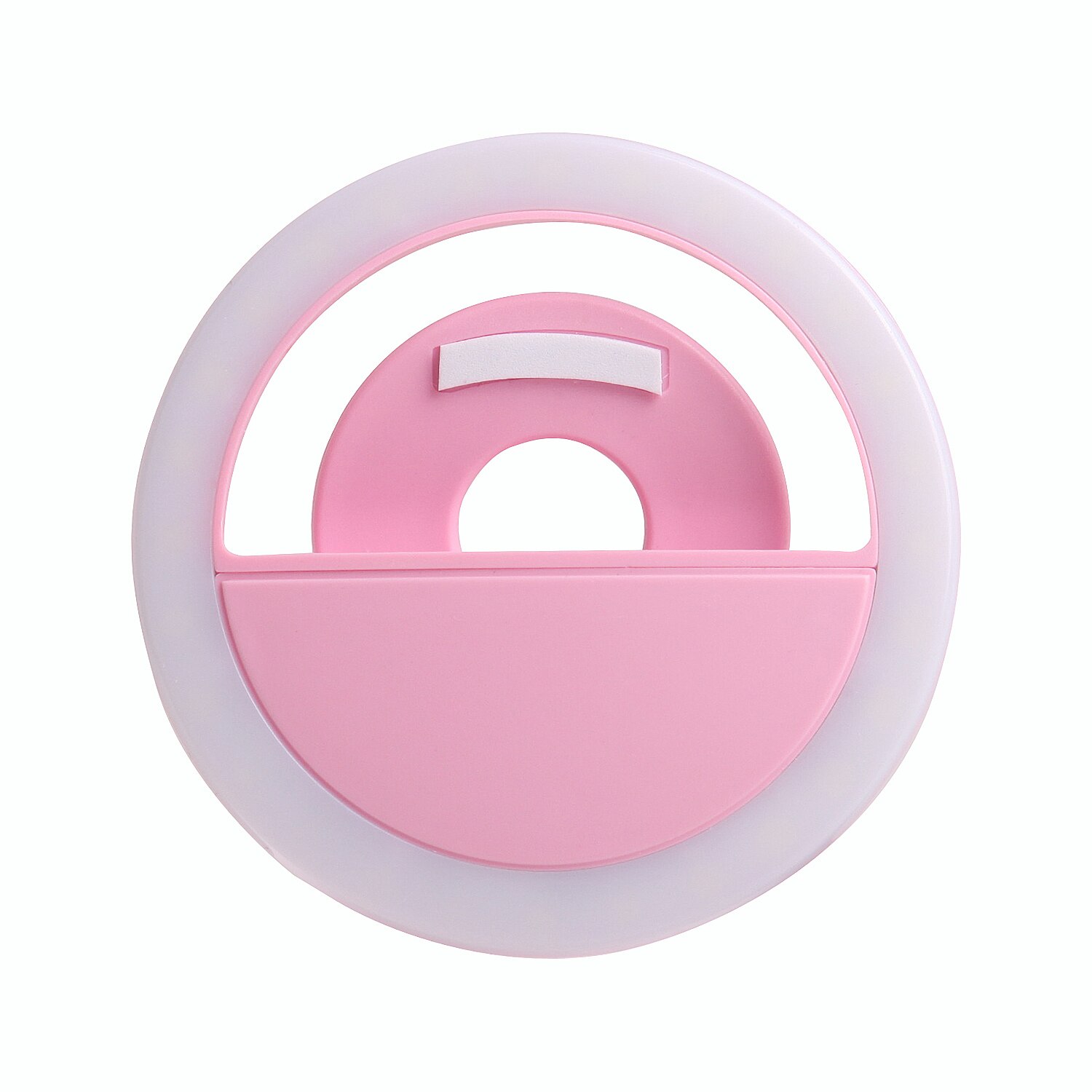 Women LED Selfie Light Clip Ring Flashlight For Mobile Phones USB Rechargable 3 Modes Lightning Girl Selfie Lamp: Pink