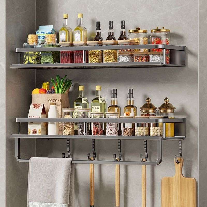 Portaspezie Da Parete Con Asta E Gancio - Supporto Per Condimenti, Metallico, Per Cucina, Ristorante E Bar