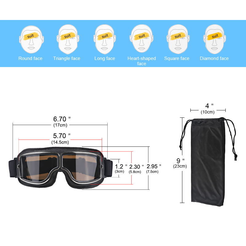 Gafas de sol Retro para motocicleta, lentes de protección UV para moto, Universal, Vintage