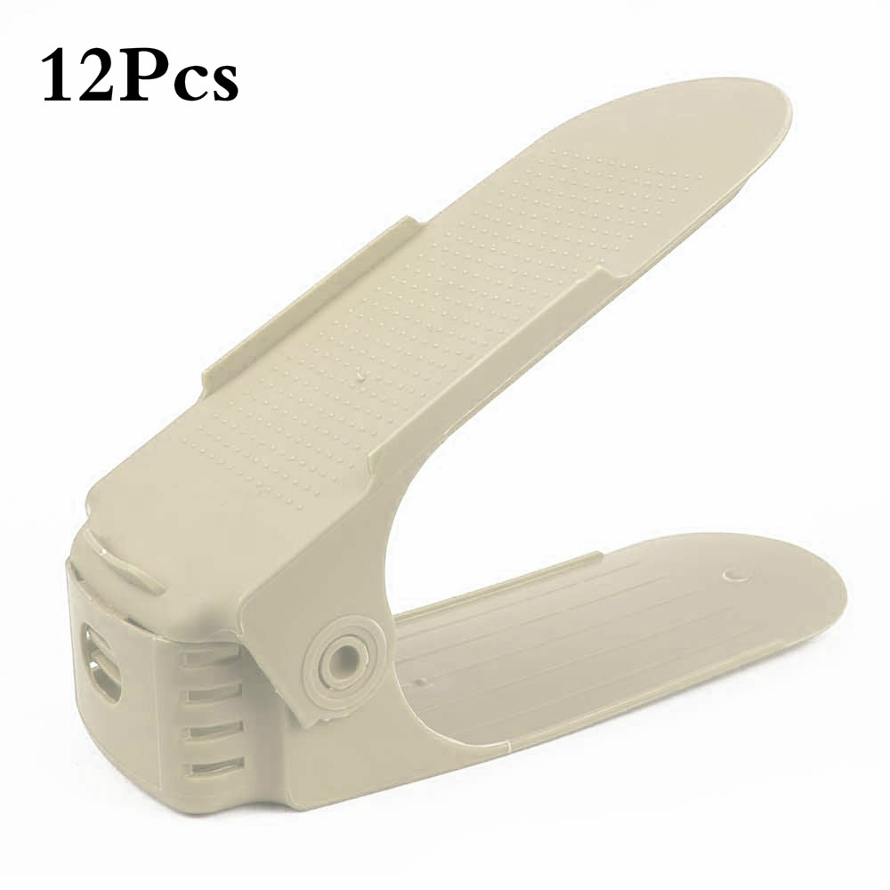 12Stck schuh Gestell Schuh schrank Partner schuh veranstalter schuh lagerung lagerung schuhe sparen sie schuhe sammlung raum frauen schuhe: hell Gelb-12Stck