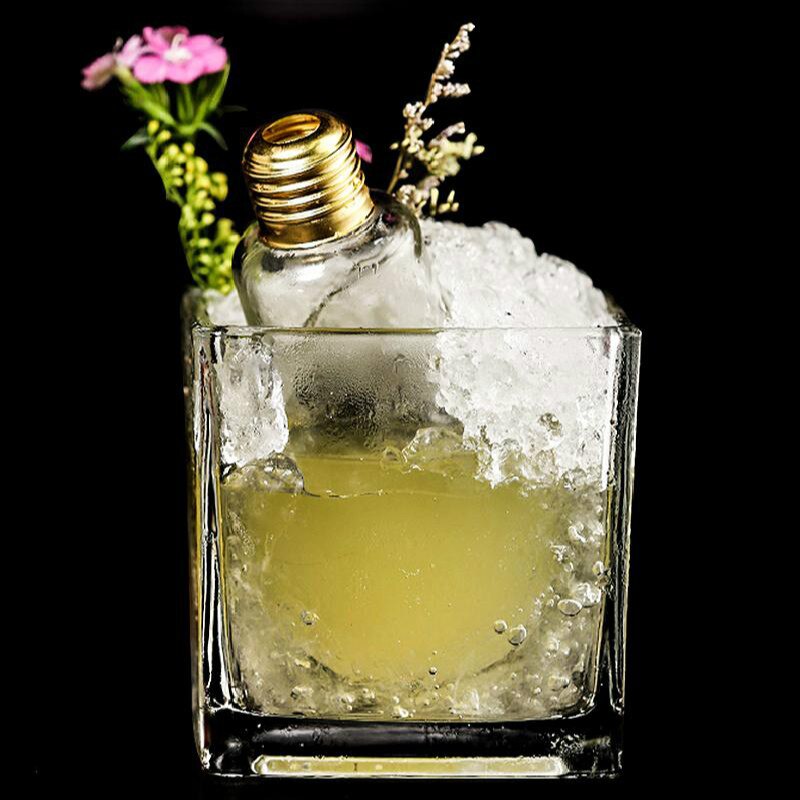 Copa de cristal sin plomo para cóctel, Copa triangular de cristal con forma de molecula de cristal, copa de Martini, serie ambassadora