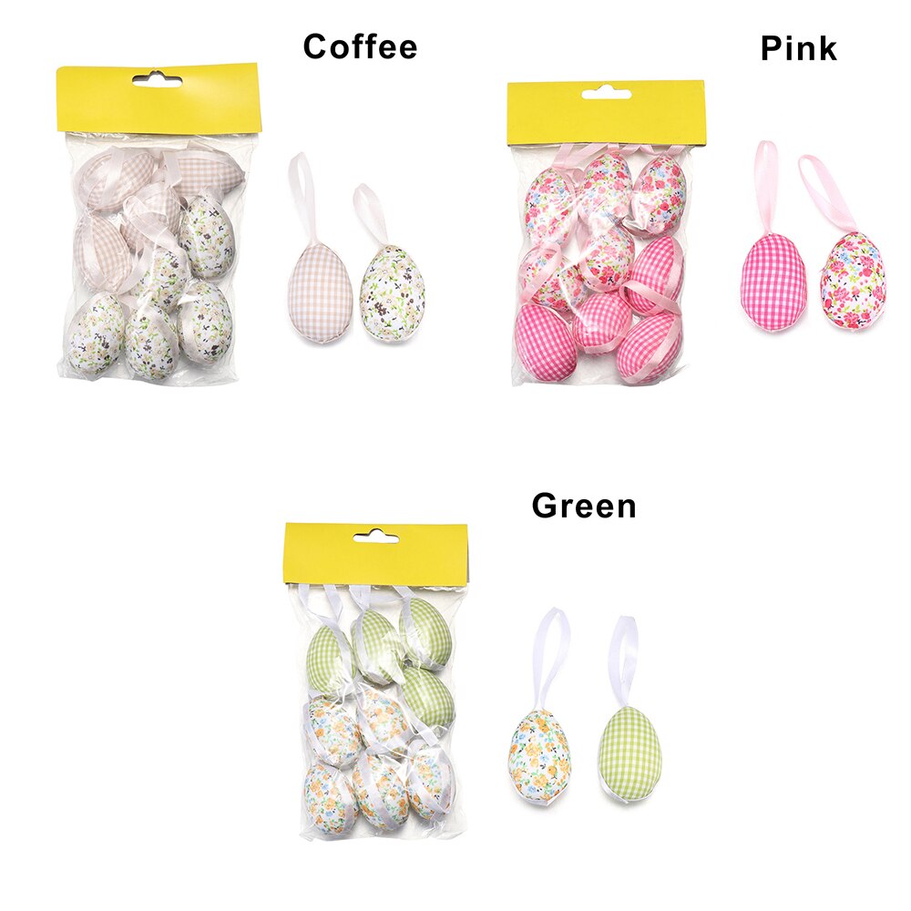 9PCS/Set Easter Cloth Egg Decoration Hanging Ornaments Easter Egg Toy Home Decor Party Ornaments