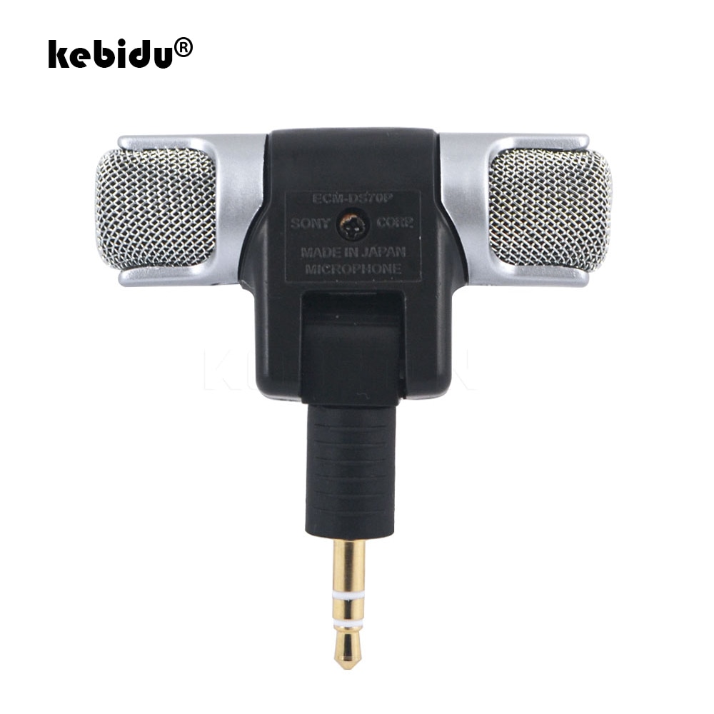 Kebidu Digitale Mini 3.5mm Jack Electret Condensator Stereo Clear Voice Microfoon voor PC voor Universele Computer Laptop