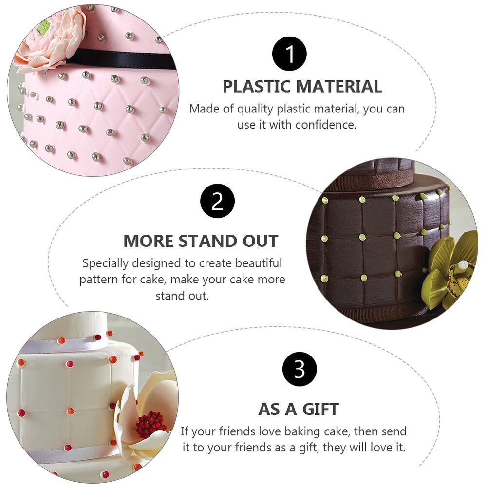 8pcs Cake Printing Template DIY Cake Stencil Template (Transparent)