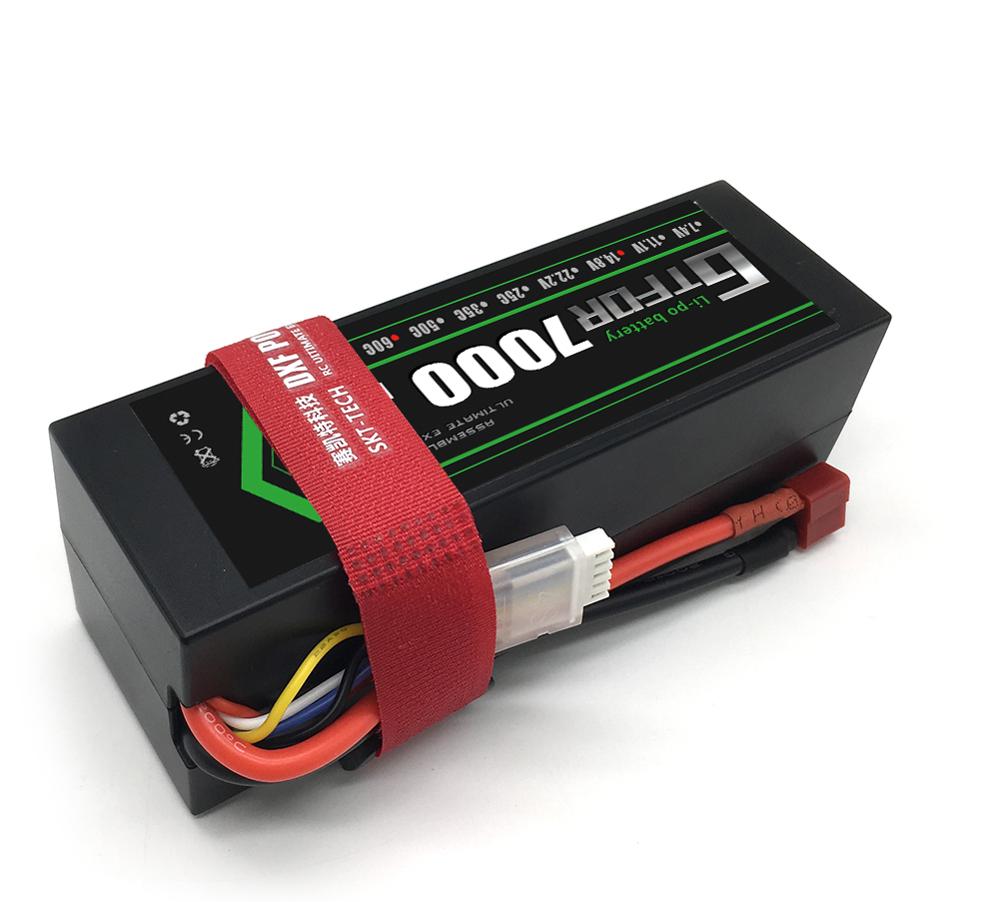 GTFDR Lipo 4s Battery 14.8V 7000mAh 60C MAX 120C Hard Case For 1:8 1:10 RC Car E Buggy Truggy TRX Car