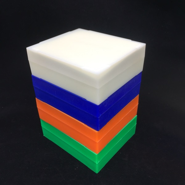 Draagbare Lab Abs Plastic Microscoop Slides Houder Dispenser Slide Opbergdoos Case Wit Groen Oranje Blauw