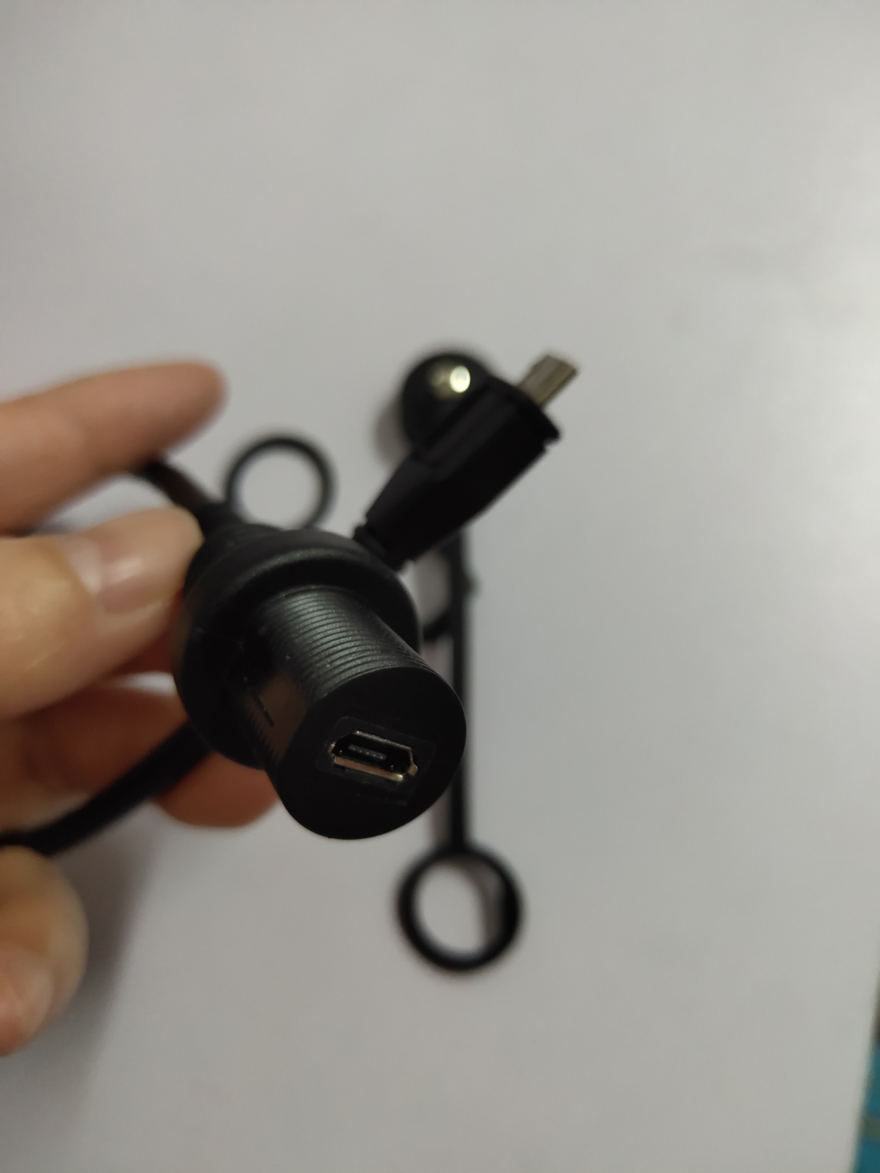 Micro USB 2.0 IP67 Waterproof Cable,Micro-USB 5pin IP 67 Male to Female Panel Mount WaterProof Connector Extension cord