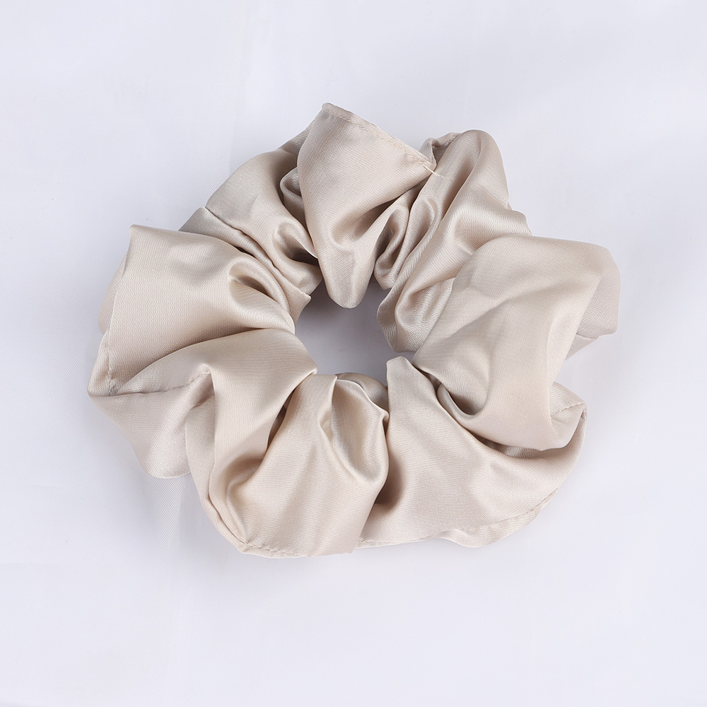 Gomas elásticas de satén de seda para el cabello para mujeres y niñas, coleteros, lazos para el cabello, diademas, accesorios para el cabello de ,: Champán