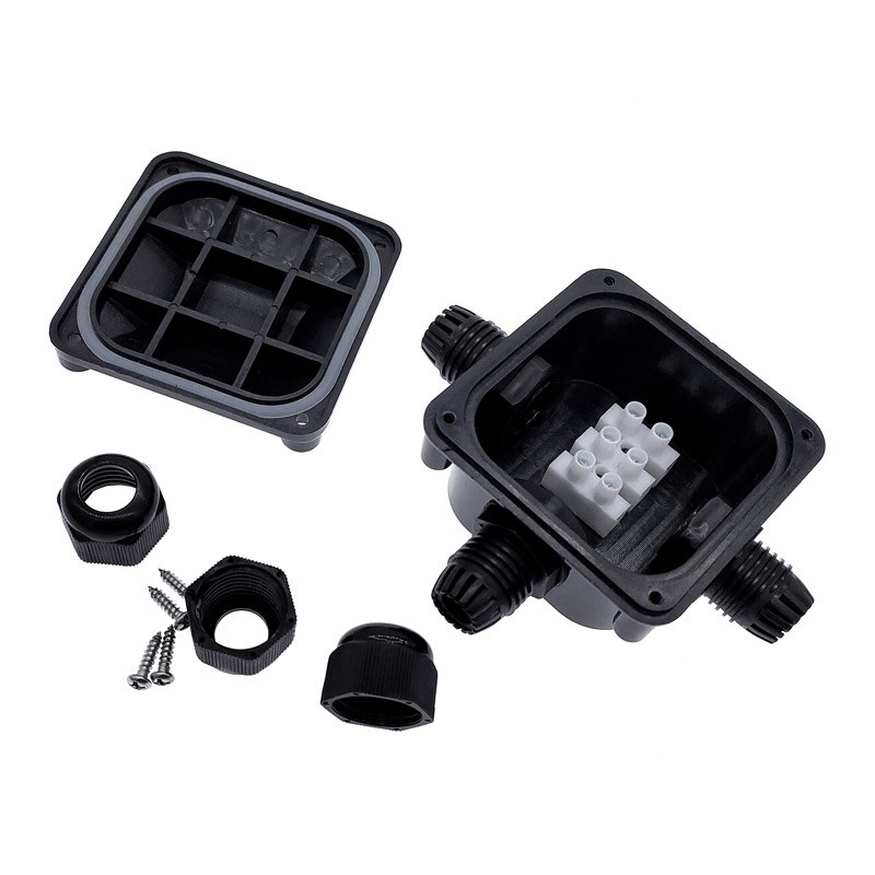 IP68 3-way rainproof box with PG11 Cable gland Outdoor Waterproof ABS connectors waterproof Electrical Junction Box