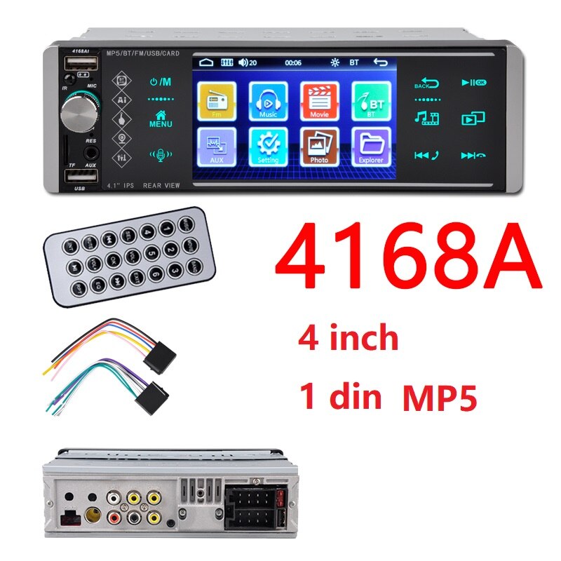 Car Multimedia Player Autoradio Car radio 1din 5.1" touch screen auto audio mirrorlink Android stereo bluetooth rearview camera: 4168A
