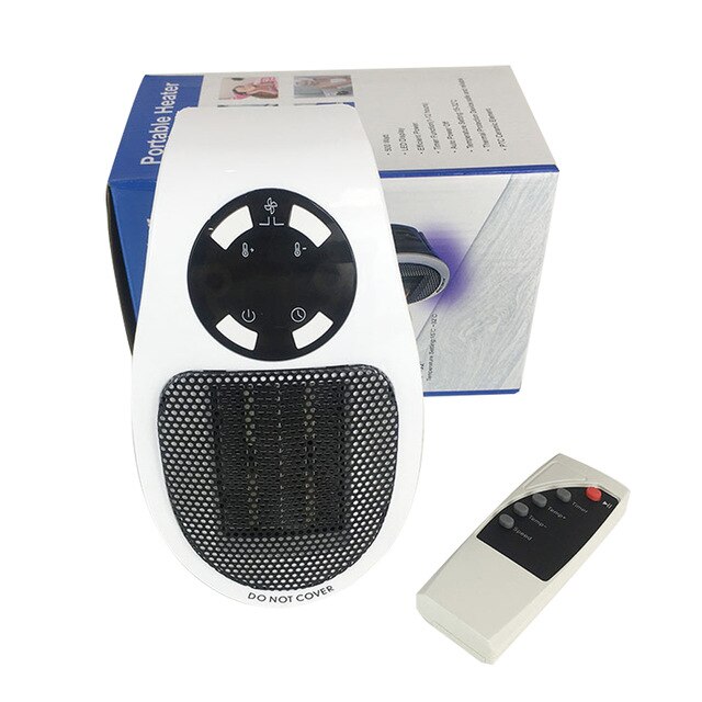 Portable Electric Space Heater Plug-in Heater with LED Display Compact Space Wall Mini Heater Winter Warming for:  UK PLUG