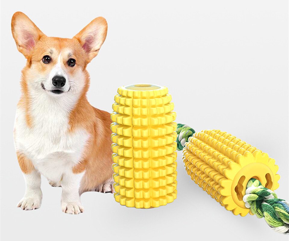 Hund tänder slipning gnag majs tänder ren hund tandborste tugga sällskapsdjur leksak hund bitsäker molar träning slipa hundleksaker