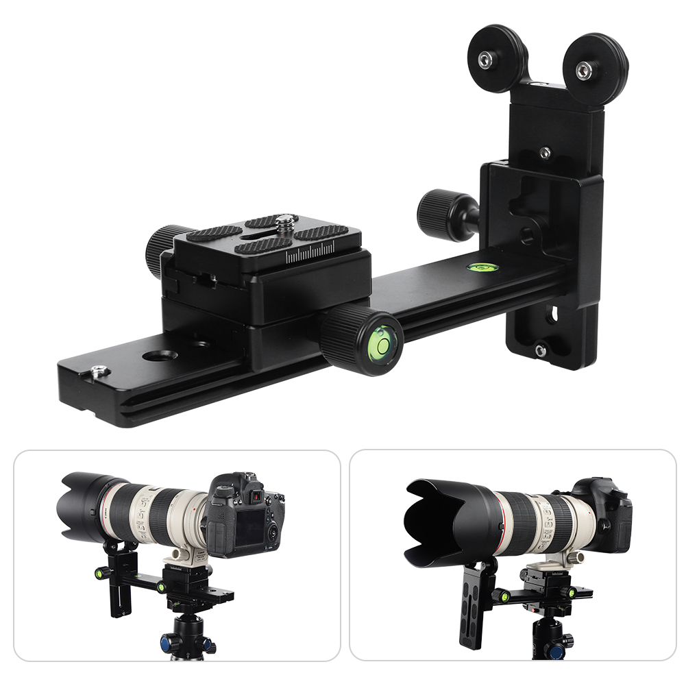 Camera Lens Bracket Aluminium Alloy Camera Telephoto Lens Bracket Stable Supporting Plate Height Adjustable