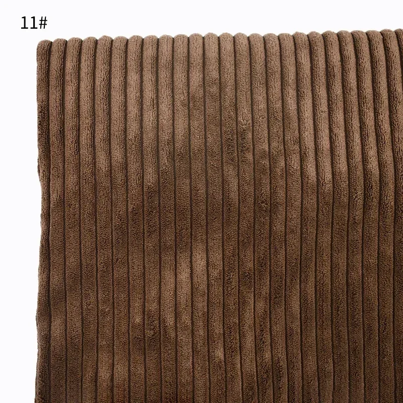 50/100*150 cm striped cotton cord fabrics for sofa cushions, plush toys, decorative cloth, garments, home textiles, diy sewing material: 6 yards / Light coffee