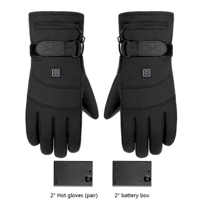 Winter Verwarming Handschoenen Winddicht Fietsen Handschoenen Touch Screen Handschoenen Fiets Thermische Warme Handschoenen Usb Oplaadbare Handschoenen: Default Title