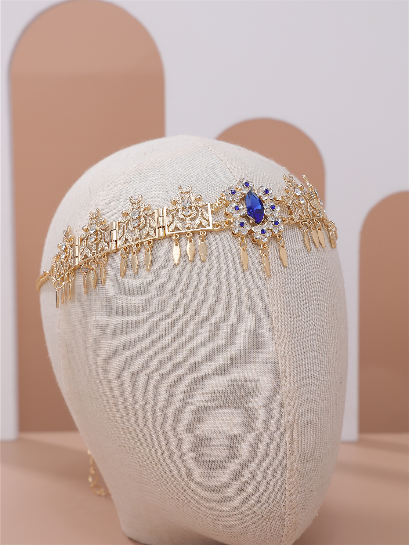 Arabian Bride Crown Hair Accessories Fine Jewelry Wedding Dress Crystal Headpiece Hair Clip