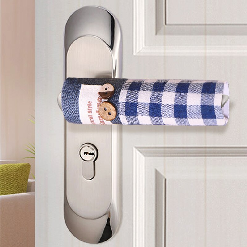 Cubiertas de manija de puerta de nevera, Protector antideslizante de 2 piezas, guantes de doble puerta para refrigerador, accesorios de decoración del hogar transparentes para mantener el calor: 1 pair short gird
