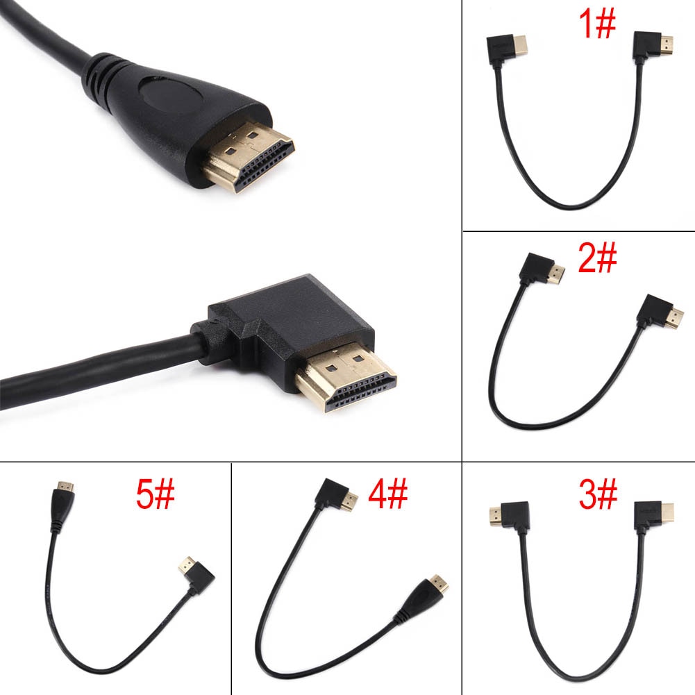 0.3/0.5/1m Mini HDMI Male to Female Converter Up Down Right Left Angled Adapter Cable Converter Adapter H-best