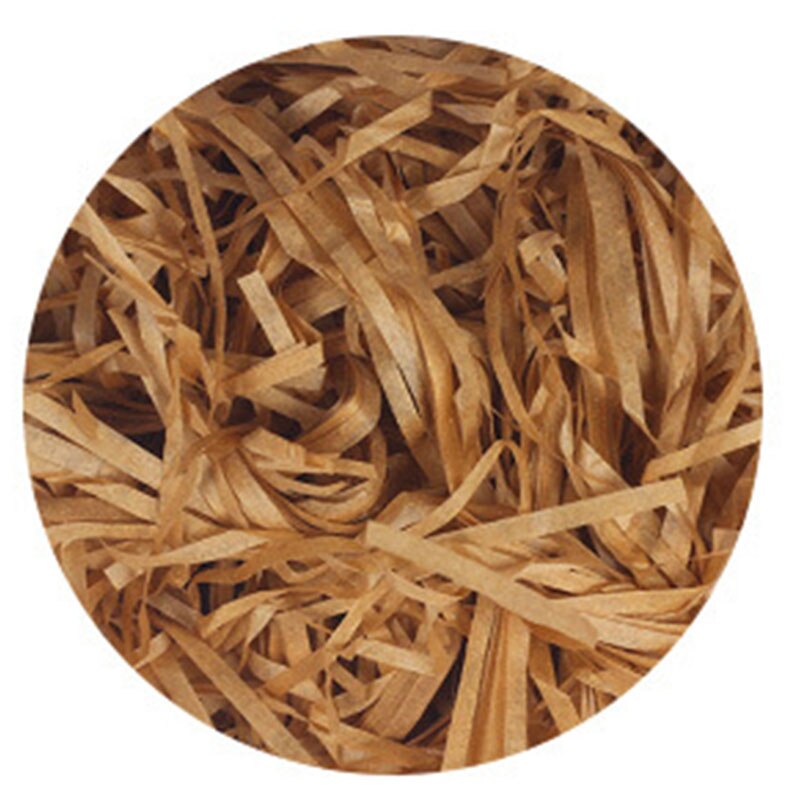 10g gjør-det-selv papir raffia strimlet konfetti jul strimlet papir julepynt boks fyllmateriale bryllup hjem: Lysebrun