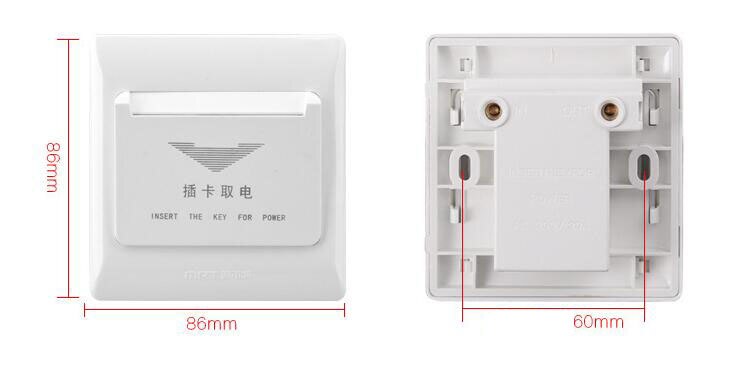 Hotel Energy Saving Switch Arbitrary card Insert for power two lines without time delay 220V 4400W 20A power socket