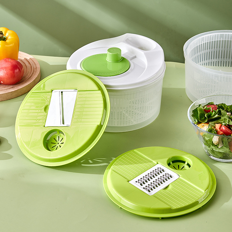Kitchen Salad Vegetable Dehydrator Household Washbasin Fruit Salad Tools Hand Crank Integrated Water Shaker: Default Title