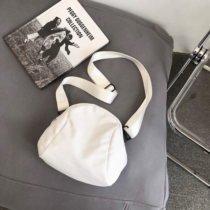 Original Brand Casual Messenger Bag Girls Versatile Sports Shoulder Bag Japanese Personality Bag Couple Shoulder Bag: White