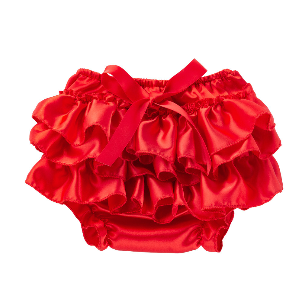 Baby Girls Boys Clothes Shirt Autumn Toddler Baby Infant Girl Bowknot Ruffle Bloomer Nappy Underwear Panty Diaper free ship: Red / 3M