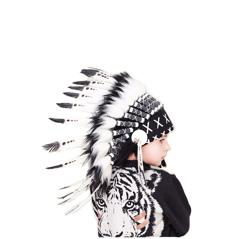 Pluma India tocado, Indio Nativo americano, almohada hecha a mano para bebé, cama de bebé, cuna con parachoques, decoración para , accesorios para fotos, Cosplay