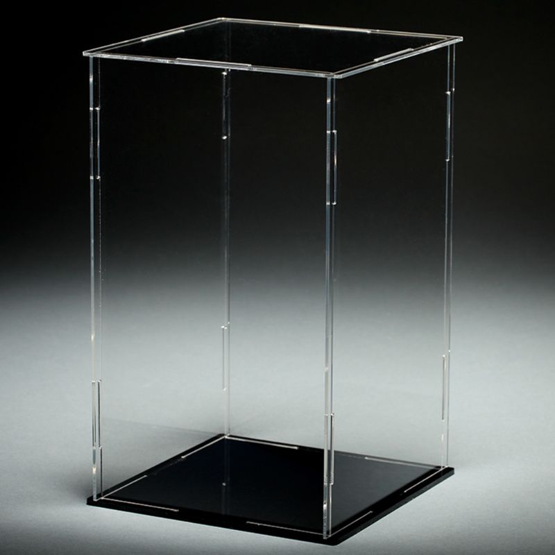 1 Pc Clear Acryl Display Case Black Base Stofdicht Bescherming Model Speelgoed Tonen Doos