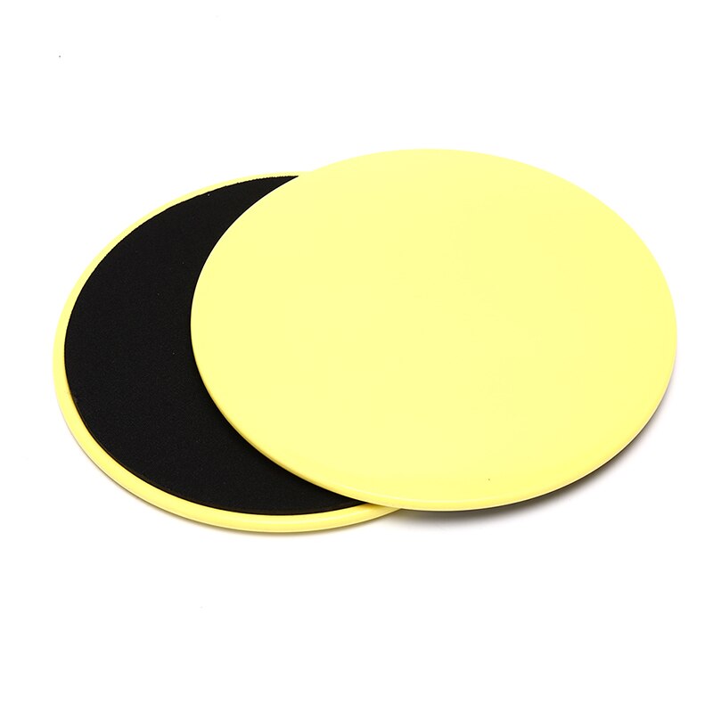 2PCS Fitness Disc Exercise Sliding Plate Gliding Discs Slider For Yoga Gym Core Training Exercise Equipment: YELLOW