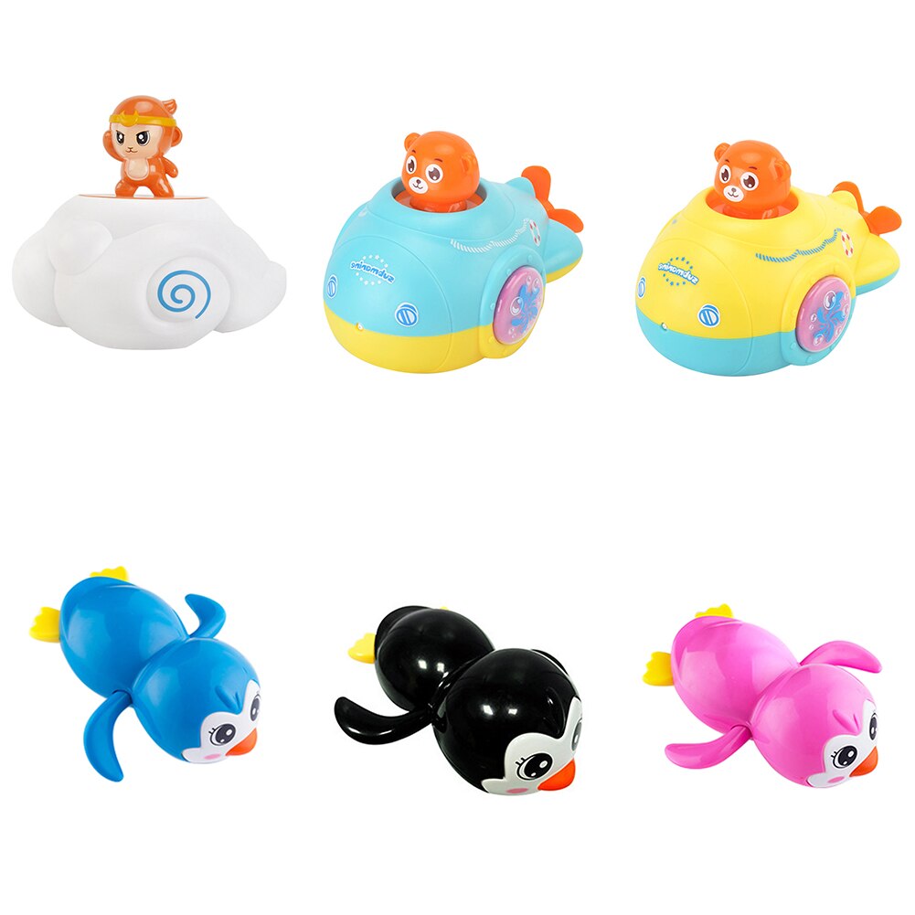 Pulverizador de baño con forma de dibujo de pingüino, ducha de bebé, de flotabilidad, bonito caño de nube