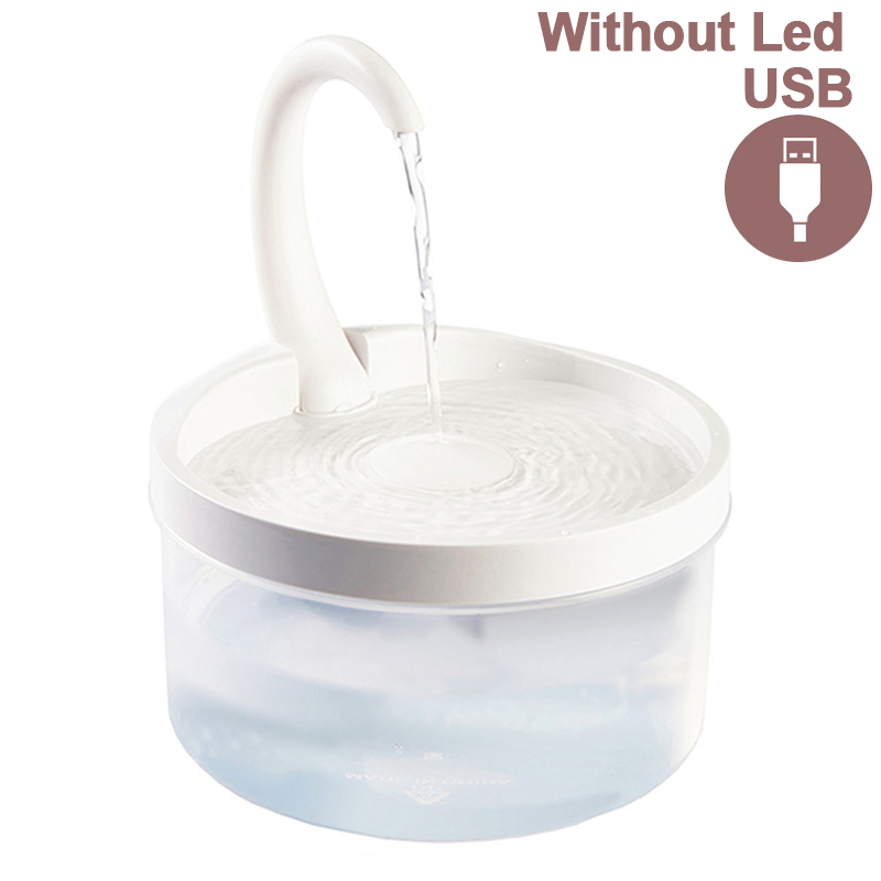 Intelligent Cat Drinking Water Fountain USB Automatic Circulating Water Dispenser Drinking Fountain With Sensor Indoor Fountains: A-without led