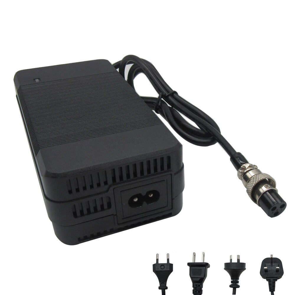 Chargeur de batterie au Lithium 58.8V 2a pour vélo et trottinette électrique, adaptateur pour batterie Li-ion 51.8V 52V 14S, GX16 XLRM avec ventilateur