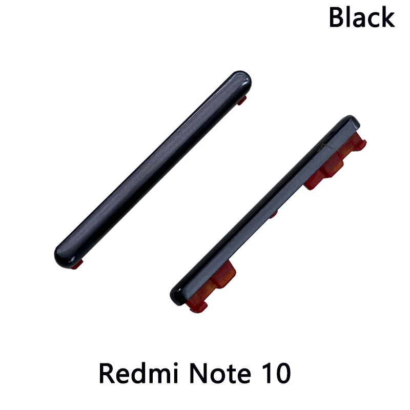 Dla Xiaomi Redmi Note 9S boczny przycisk głośności + włącznik/wyłącznik boczny zestaw dla Xiaomi Redmi Note 10 Pro boczny przycisk głośności: Note 10 Black