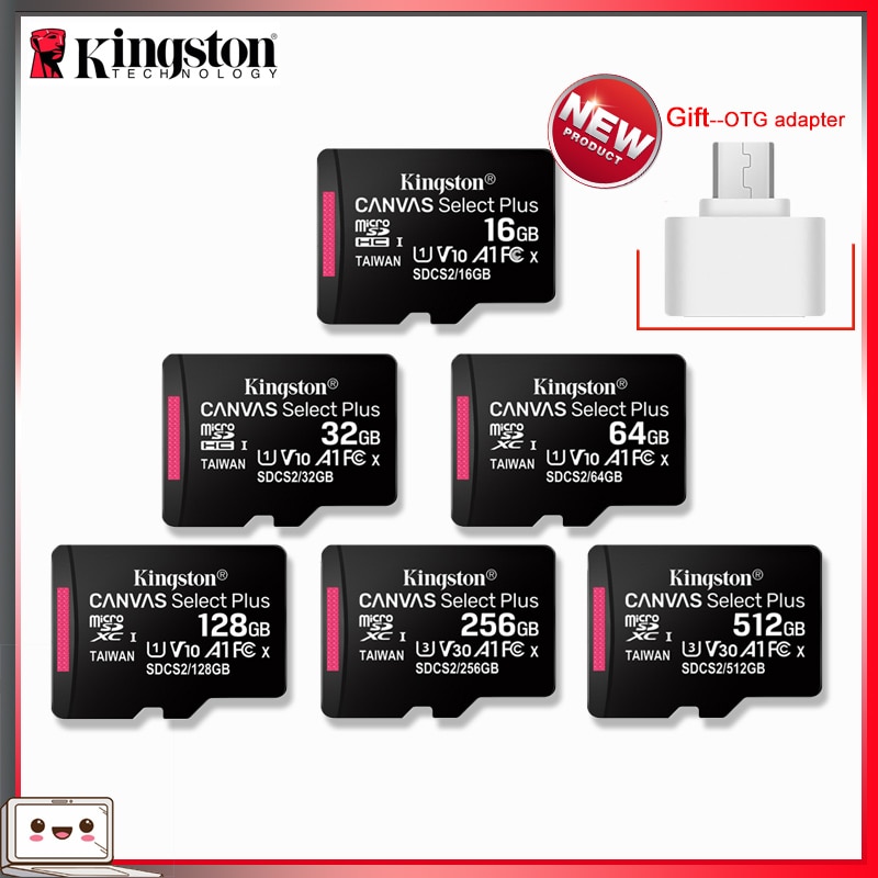 100% Original Kingston micro sd 128gb 64gb memory card 16 cartao de memoria sdhc 32gb class 10 cartes with Adapter