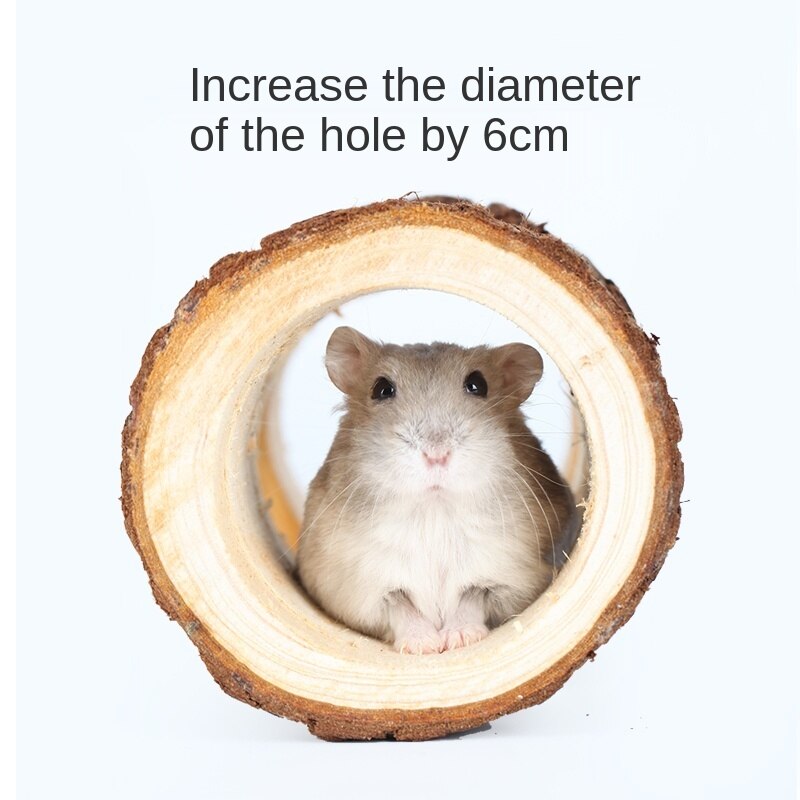 Hamster Log Tunnel Toy Golden Bear Molar Supplies Natural Bark Landscaping Supplies Small Pet Accessories Escape route
