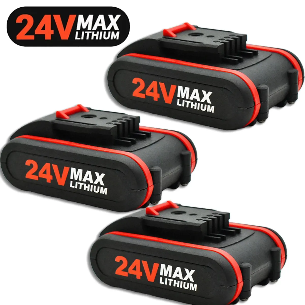 Lithium-Akku für Elektrowerkzeuge, 18650, 4,8 Ah, Akku für Akku-Schraubenschlüssel, Mini-Kettensäge, elektrische Bohrmaschine usw., brandneu, 24 V: Freier Raum