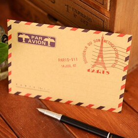 Enveloppe Kraft Vintage de 11x16CM, grande taille, carte postale, papier de papeterie, poste aérienne, fournitures de bureau Vintage: tower