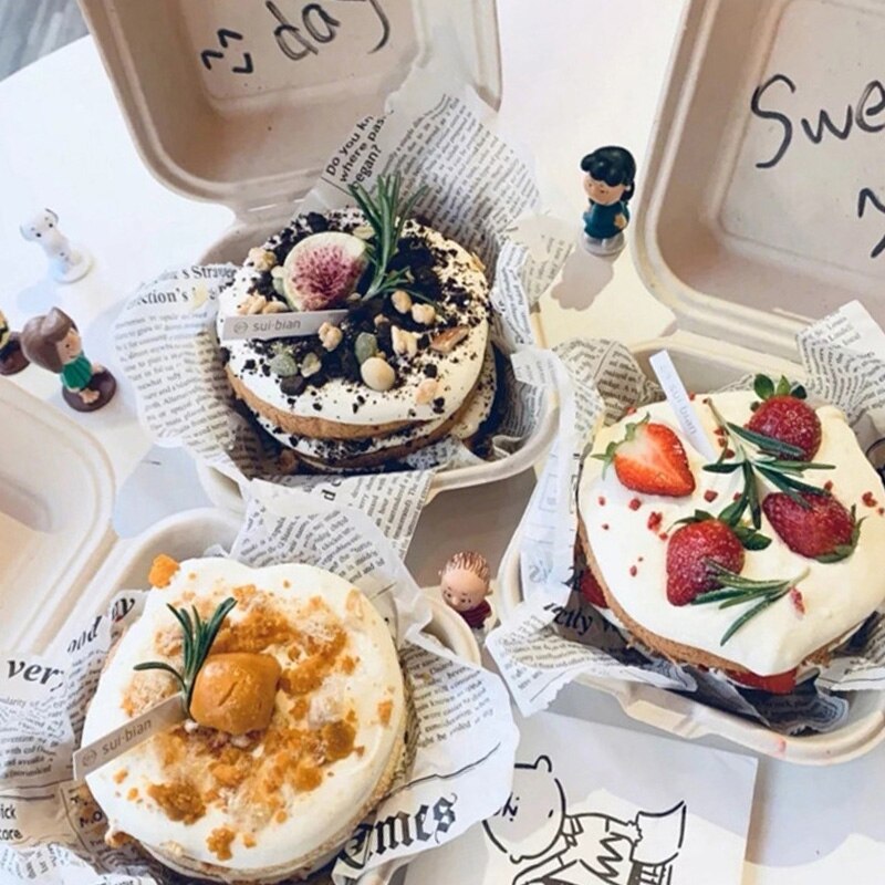 10/20/pcs Disposable Greaseproof Paper Suitable for Bread Box, Fast Food Box, Cake Box, Food Package Decoration Kitchen Supplies